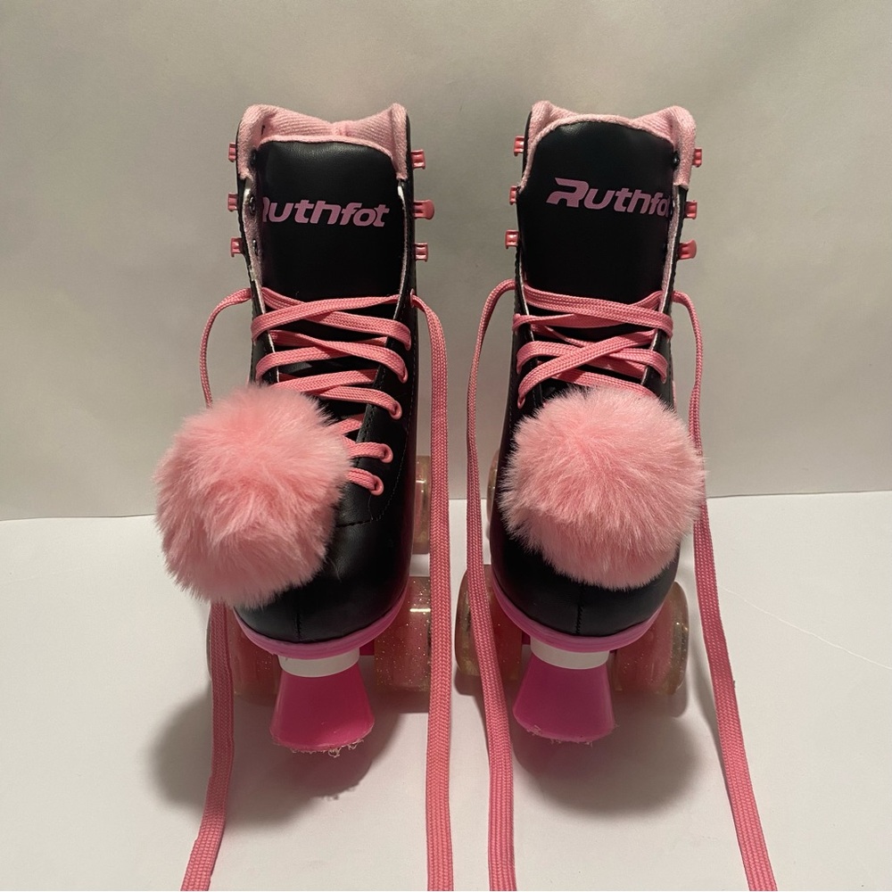 Ruthfot Black & Pink Roller Skates with Light up Wheels